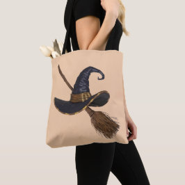 Witch Hat och Broomstick Tygkasse