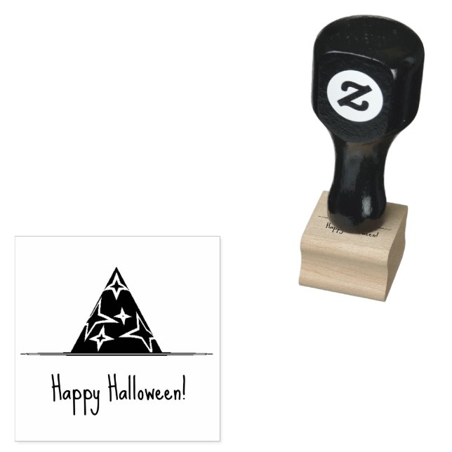 Witch Hat Rubber Frimärke Stämpel (Stämplad)