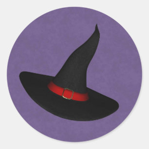 Witch Hat Stickers Runt Klistermärke