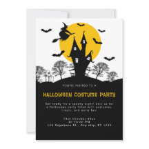 Witch Haunted House Orange & Black Halloween fest