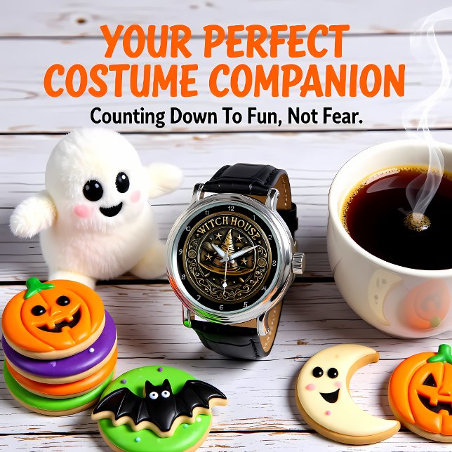 Witch House Pentagram Broom Armbandsur (Skapare uppladdad)