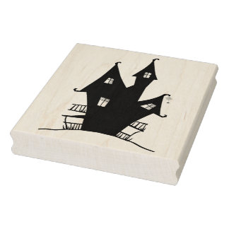 Witch house silhouette art frimärke stämpel