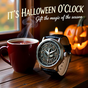 Witch House Spooky Halloween Armbandsur