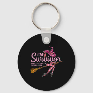 Witch Im A Survivor Halloween Breast Cancer Awaren Nyckelring