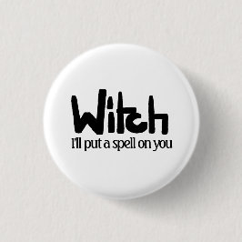 Witch in hand-lettered black ink saying knapp