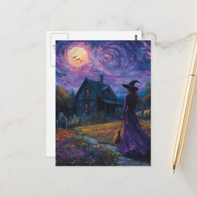 Witch in the Night Vykort (Fram/Back In Situ)