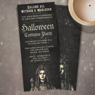 Witch, inbjudan till Psychic Vuxen Halloween fest