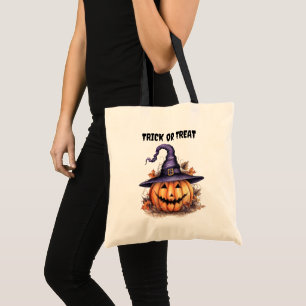 Witch Jack o'Lantern Kids Halloween Tygkasse