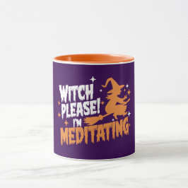 Witch, jag är meditating Halloween Mugg