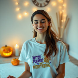 Witch, jag är meditating Halloween T Shirt