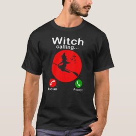 Witch kallar Bus eller godis Funny Halloween T Shirt