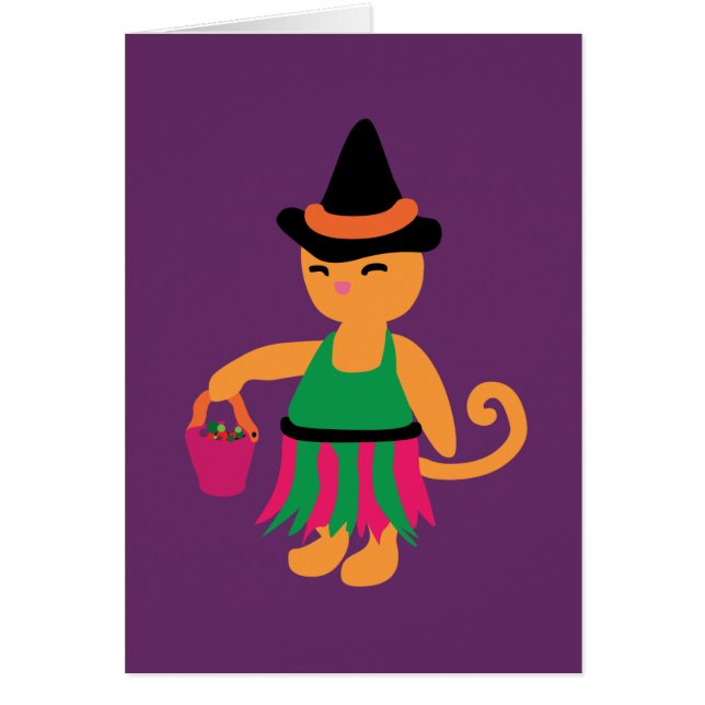 Witch Kattunge Hälsningskort (Framsidan)
