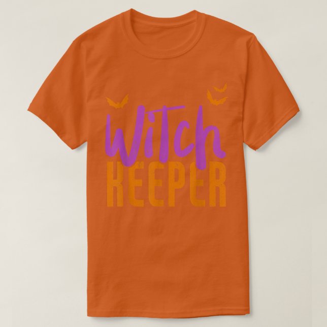 Witch Keeper  Witches Brooms Funny Halloween Witch T Shirt (Design framsida)