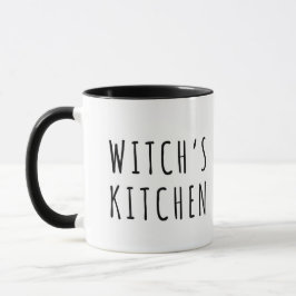 Witch Kitchen Magic Personalize Namn Black Mugg
