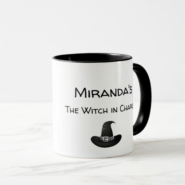 Witch Kitchen Magic Personalize Namn Black Mugg (Framsida höger)