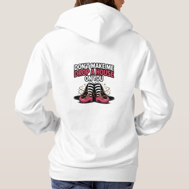 Witch Legs – Drop a House Funny Halloween Quote T Shirt (Baksida)
