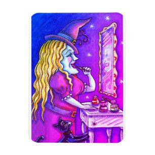 WITCH LIPSTICK, PARFYM & NAGEL POSH, FUNNY CUTE MAGNET