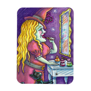 WITCH LIPSTICK, PARFYM & NAGEL POSH, FUNNY CUTE MAGNET