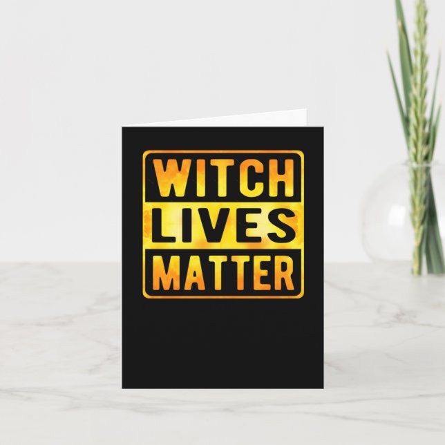 Witch Lives Funny Halloween Witch Meme Wiccan Witc Kort (Framsida)
