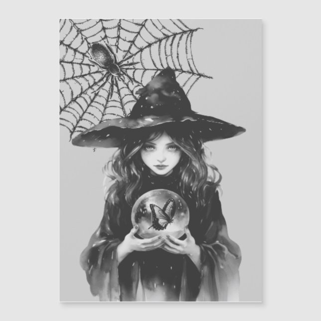 Witch Magnetisk Inbjudningskort (Framsida)