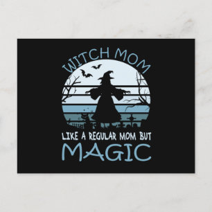 Witch Mamma som ett vanligt Mamma men Magic Vykort