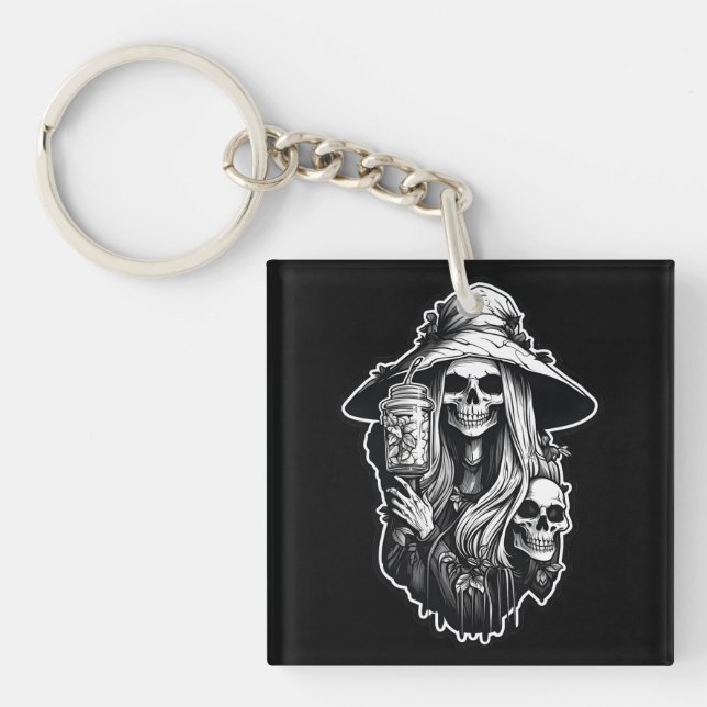 Witch med lantern Halloween (Framsidan)