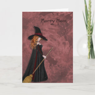 Witch Merry Meet Helgkort