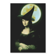 Witch Mona Lisa Halloween Full Moon
