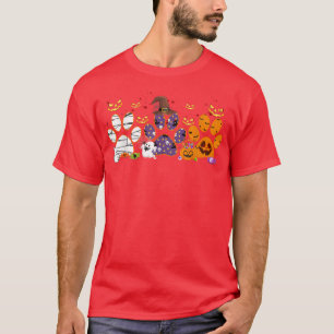 Witch Mummy Pumpkin Paw Skriv ut Hund Fläkt Hallow T Shirt