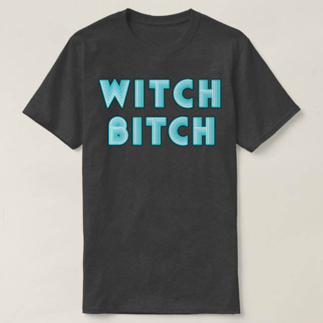 Witch Neon Text T Shirt (Design framsida)