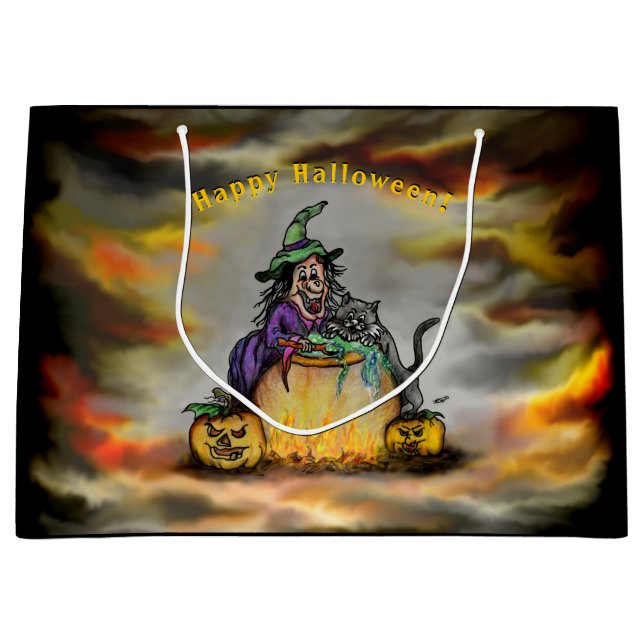 Witch och Black Cat, Happy halloween! (Framsidan)