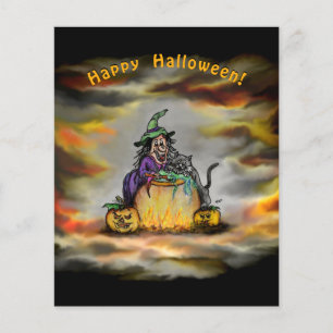 Witch och Black Cat, Happy halloween! Flygblad
