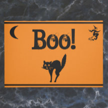 Witch och Cat Boo! Halloween Doormat/Welcome Mat