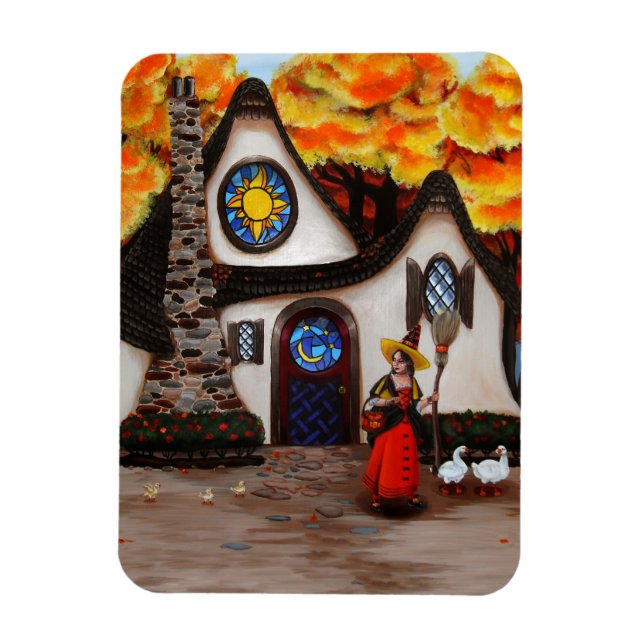 Witch och hennes gäss magnet (Vertikal)
