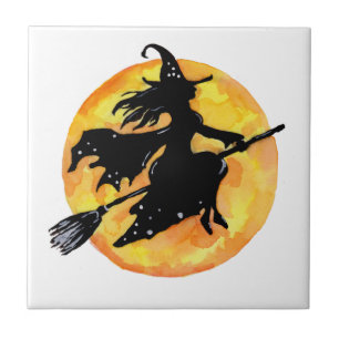 Witch och Måne Kakelplatta