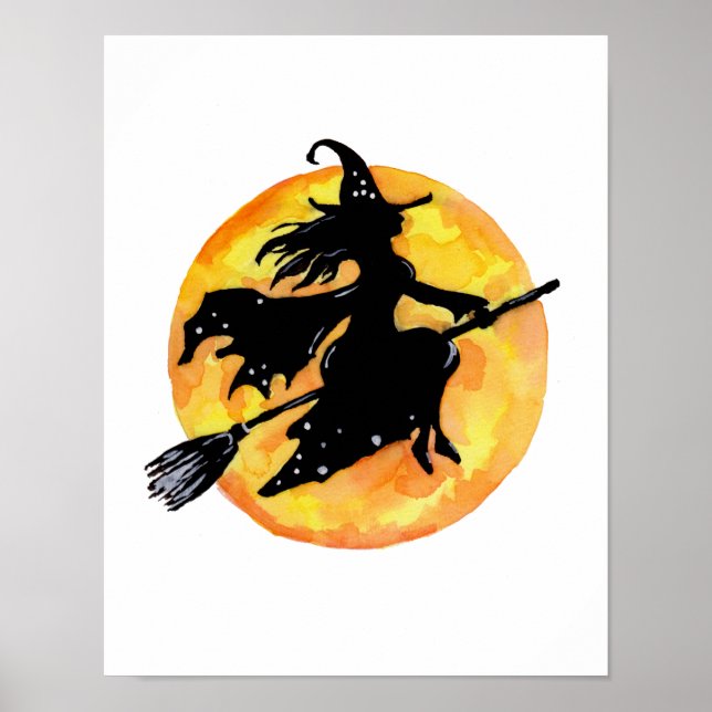 Witch och Måne Poster (Framsidan)