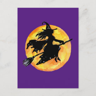 Witch och Måne Vykort