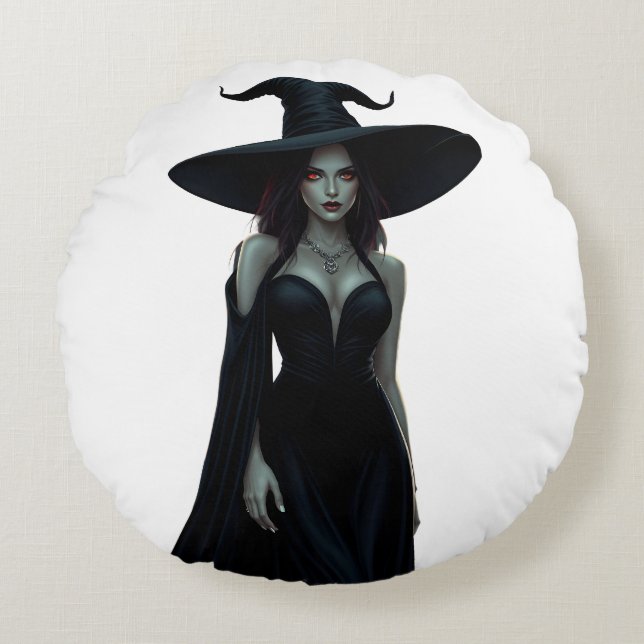 Witch of the Night Rund Kudde (Framsidan)