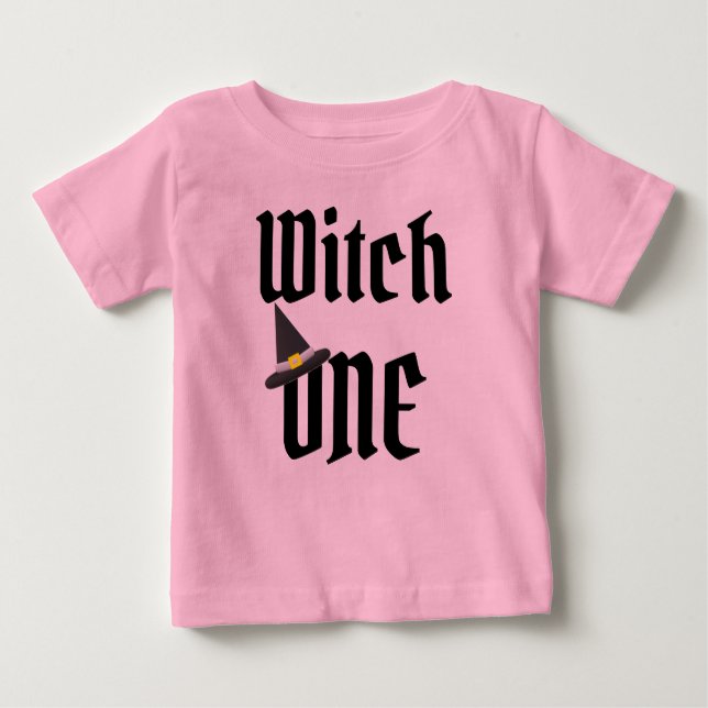 Witch One 1st Birthday Baby T-Shirt (Framsida)
