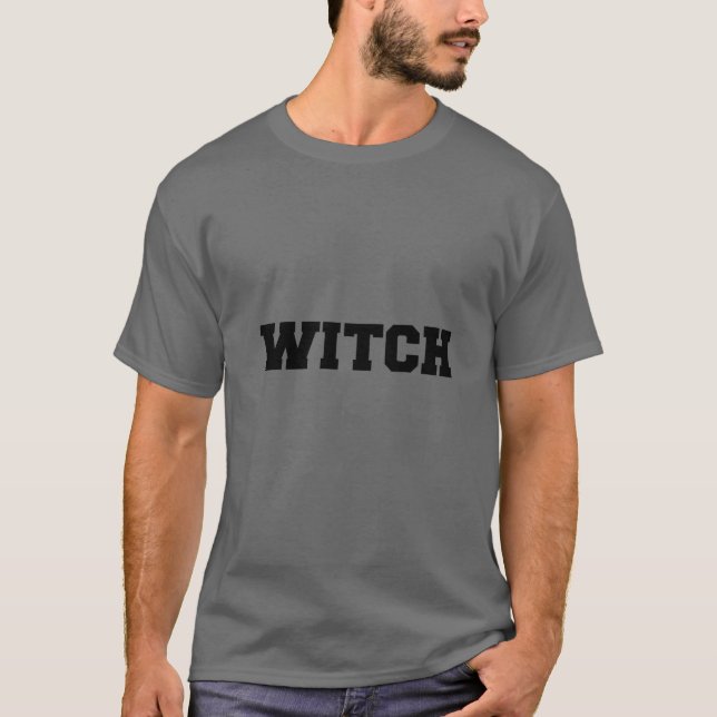 Witch Ord Halloween Costume T Shirt (Framsida)