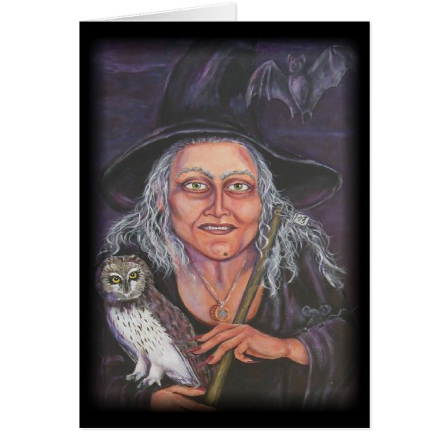 Witch&Owl Hälsningskort (Framsidan)