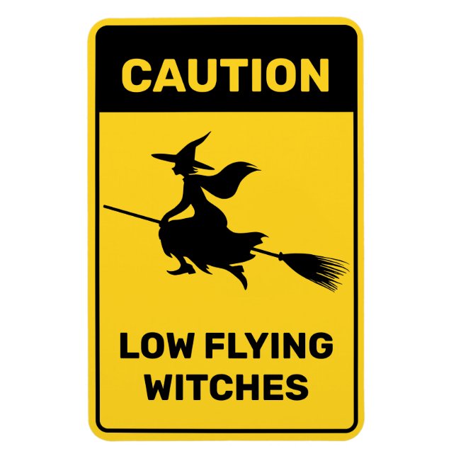 Witch på Broom Magnet (Vertikal)
