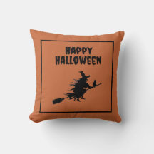 Witch på Broom med Cat Halloween