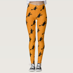 Witch på Broomstick Halloween Leggings