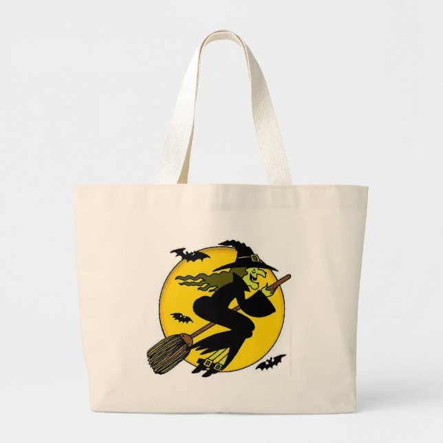 Witch på Broomstick Jumbo Tygkasse (Framsidan)