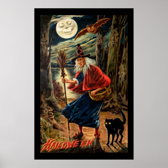Witch på Halloween Natt Poster (Framsidan)