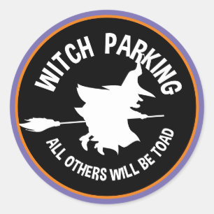 Witch Parking Alla andra kommer att vara Toad Wi Runt Klistermärke