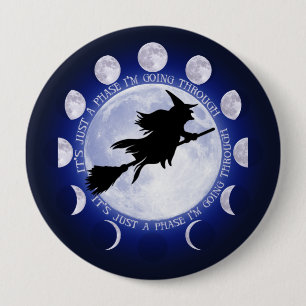 Witch Phase Badge Måne Knapp