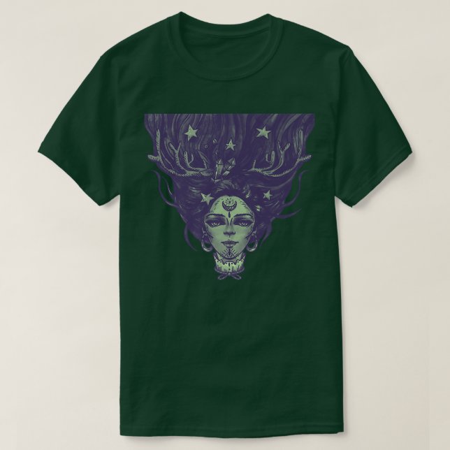 Witch Priestess Viking Pagan Wicca1422 T Shirt (Design framsida)