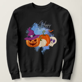Witch Pumpkin & Döskallars Hoodie, Spooky Hallowee T Shirt
